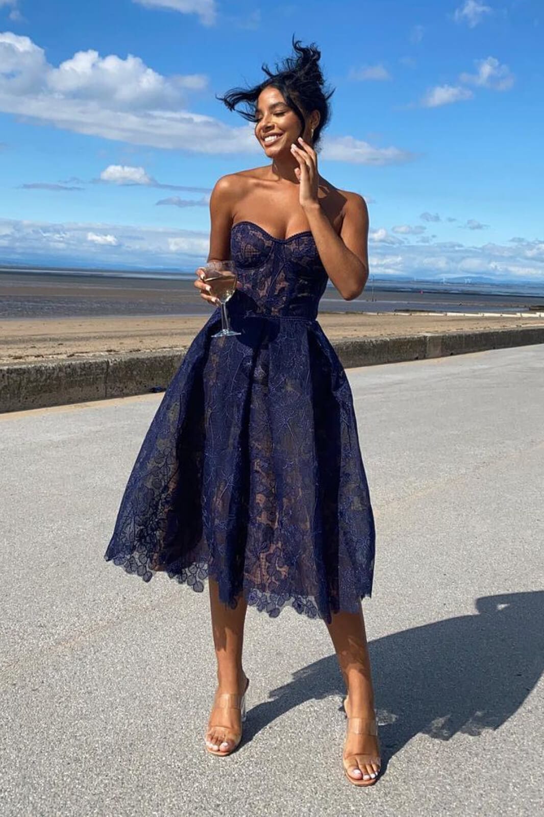 Olivia Navy Dress